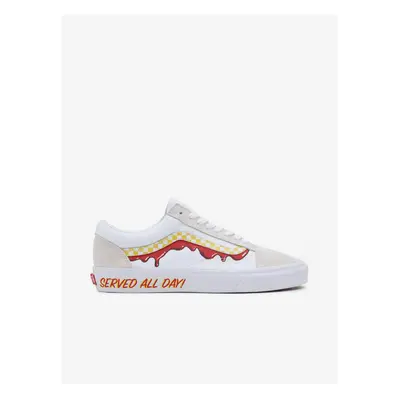 Cream-white mens sneakers VANS UA Old Skool - Men