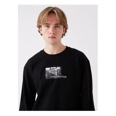 LC Waikiki Crew Neck Long Sleeve Printed Men's Sweatshirt