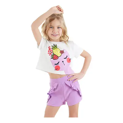 Denokids Fruity Cat Girl's T-shirt Shorts Set