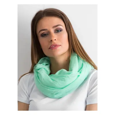 Mint scarf with rhinestones