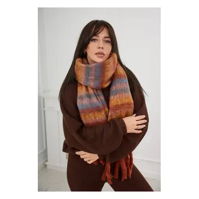 6071 Women's scarf braun + gelb