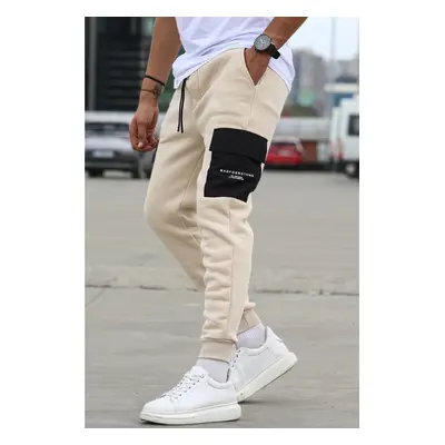 Madmext Light Beige Pocket Detailed Sweatpants