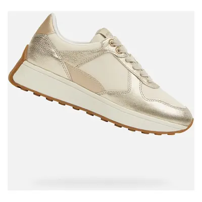 Gold women's sneakers Geox Amabel - Women's