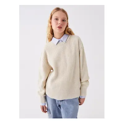 LC Waikiki Crew Neck Plain Long Sleeve Women's Knitwear Sweater