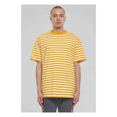 Men's T-shirt Regular Stripe - white/yellow