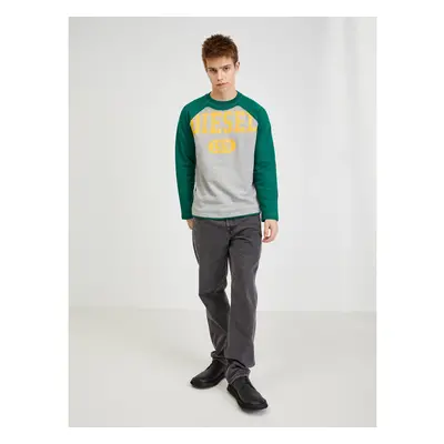 Green-Grey Mens Facial Sweatshirt Diesel - Mens