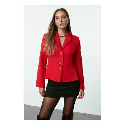 Trendyol Red Fitted Blazer Jacket