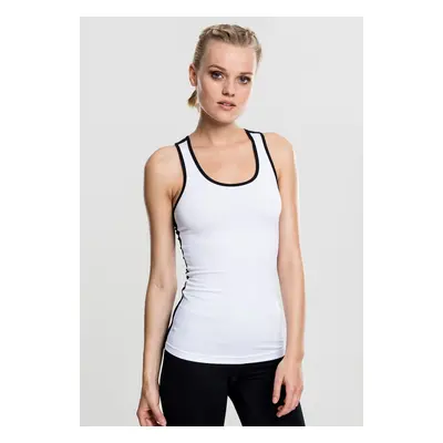 Women's sports top wht/blk