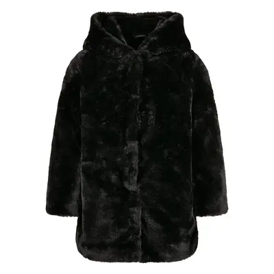 Girls' Teddy Hooded Coat Black