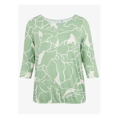 White-green Ladies patterned blouse Fransa - Ladies