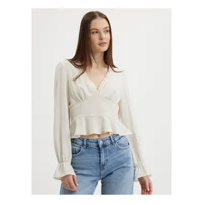 Creamy women's top VILA Vimka - Women