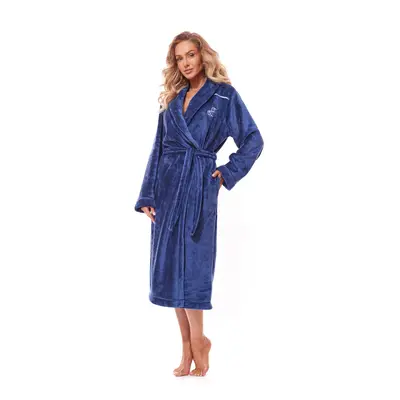 Lux Long Navy Navy Bathrobe