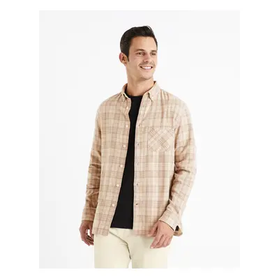 Celio Plaid Flannel Shirt Canewto - Men