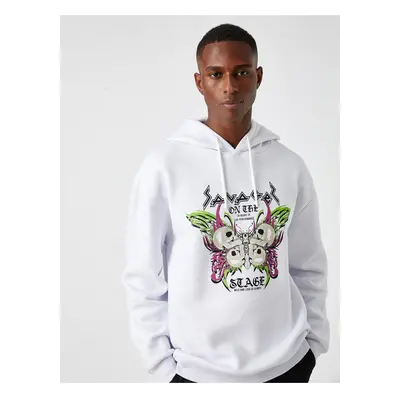 Koton Printed Oversize Sweatshirt Raising