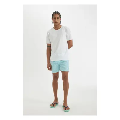 DEFACTO Striped Mesh Lined Short Length Swim Shorts