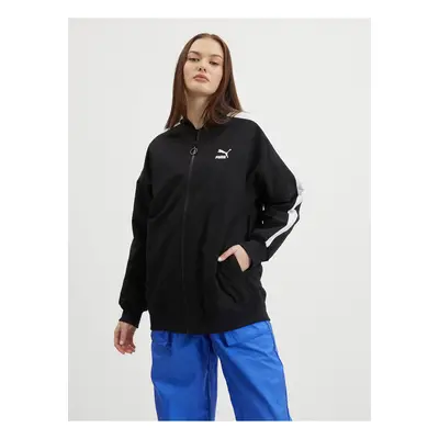 Black Womens Oversize Bomber Puma Classics - Women