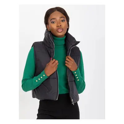 Black quilted vest OCH BELLA