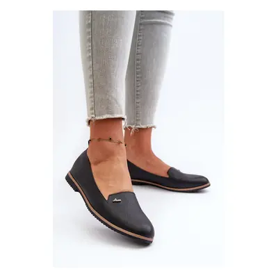 Women's flat loafers black Enzla