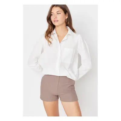 Trendyol Ecru Woven Shoulder Detailed Shirt