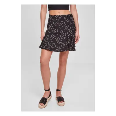 Women's viscose Mini Skort blackflower