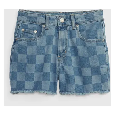 GAP Kids Denim Shorts High Rise Girlfriend Washwell - Girls