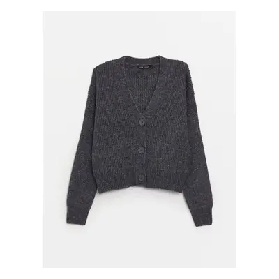 LC Waikiki V-nyakú sima hosszú ujjú női kötöttáru Cardigan