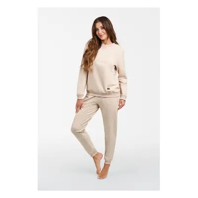 Panama set women's long sleeves, long pants - beige