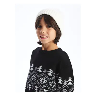 LC Waikiki Crew Neck Patterned Long Sleeve Boy's Knitwear Sweater