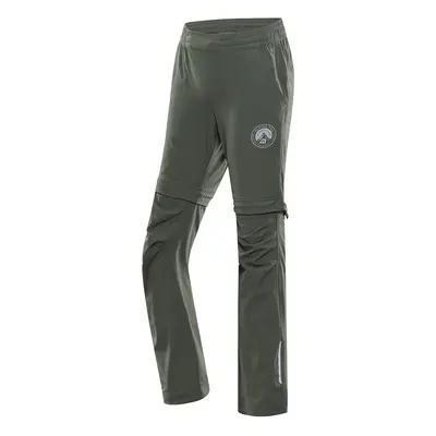 Children's trousers with detachable trousers ALPINE PRO NESCO olivine