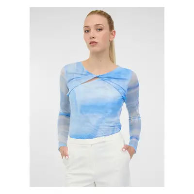 Orsay Blue Women's Patterned Long Sleeve T-Shirt - Women's