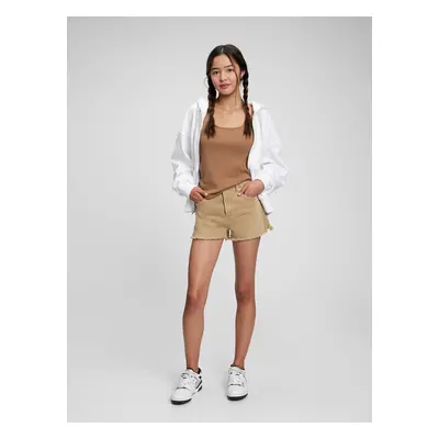 GAP Teen Shorts High Rise Khaki Washwell - Girls