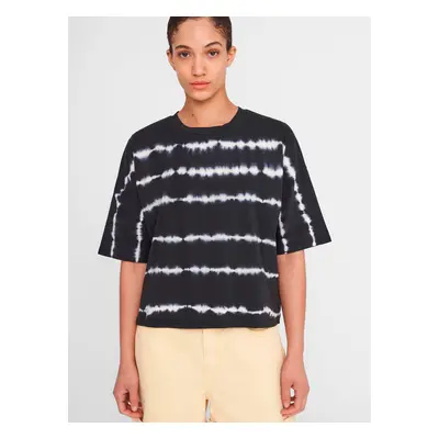 Black patterned loose T-shirt Noisy May Buster - Women