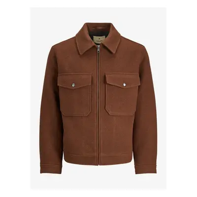 Jack & Jones Baxter Wool Brown Jacket - Men