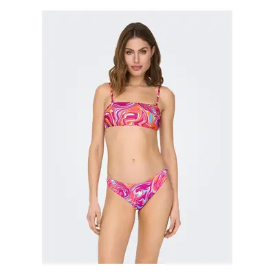 Dark pink Women's Patterned Swimwear Upper ONLY Lolli - Women