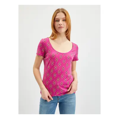 Orsay Dark pink Women Patterned T-Shirt - Women