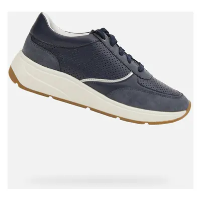 Dark blue women's sneakers Geox Cristael - Women's