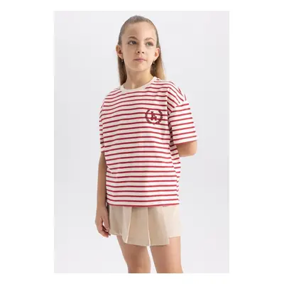 DEFACTO Girl Oversize Fit Short Sleeve T-Shirt