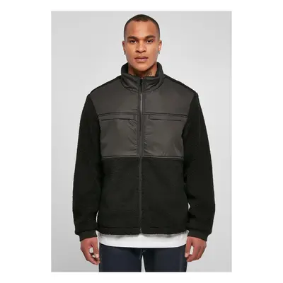 Sherpa patched jacket black