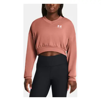 Under Armour Sweatshirt UA Rival Terry OS Crop Crw-PNK - Women