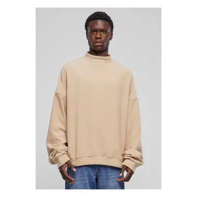 Men's oversized fleece sweatshirt Crew sand