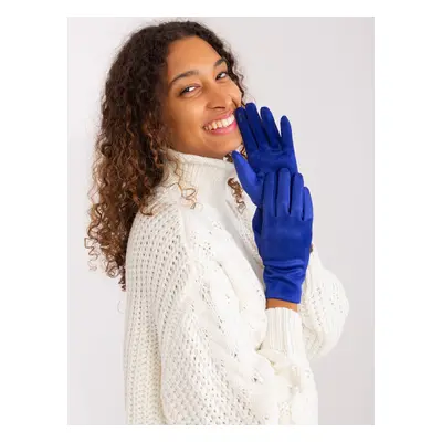 Cobalt Blue Elegant Winter Gloves