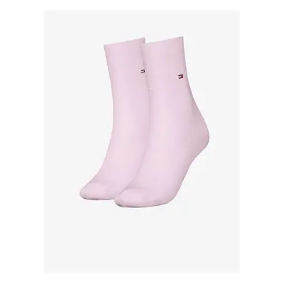 Tommy Hilfiger Set of two pairs of women's socks in light pink Tommy Hil - Ladies