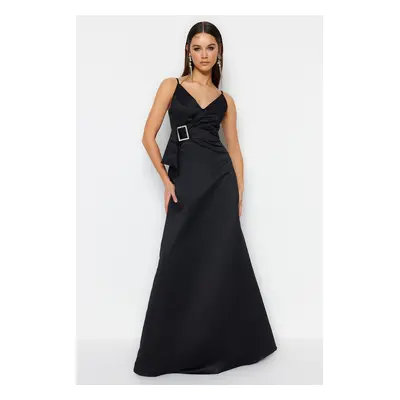 Női ruha Trendyol TPRSS23AE00204/Black