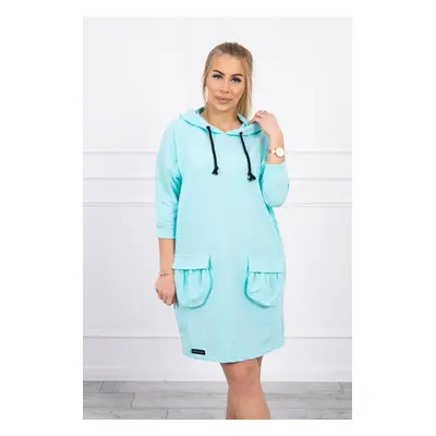 Mint dress with hood