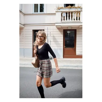 Casual mini skirt in dark grey