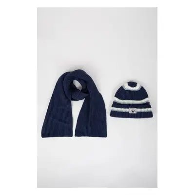 DEFACTO Boy Label Printed 2-Pack Knitted Scarf