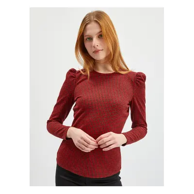 Orsay Red Women's Patterned Long Sleeve T-Shirt - Women