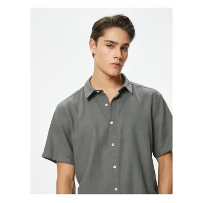 Koton Summer Shirt Short Sleeve Classic Collar Buttoned Cotton