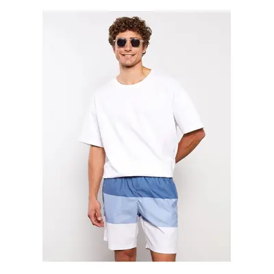 LC Waikiki Classic Men's Knee-Length Color Block Marine Shorts