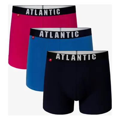 3-PACK Men's ATLANTIC boxers - pink, blue, navy